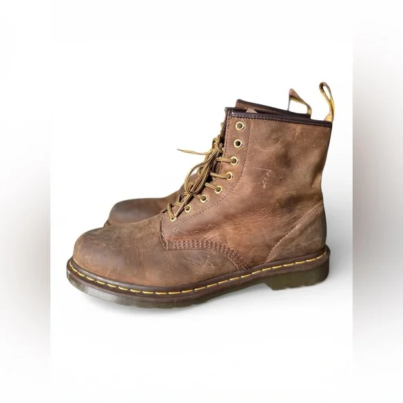 Dr. Martens 1460 Brown Crazy Horse Leather 8 Eye Boots Men’s US 12 UK 11 - Picture 6 of 8